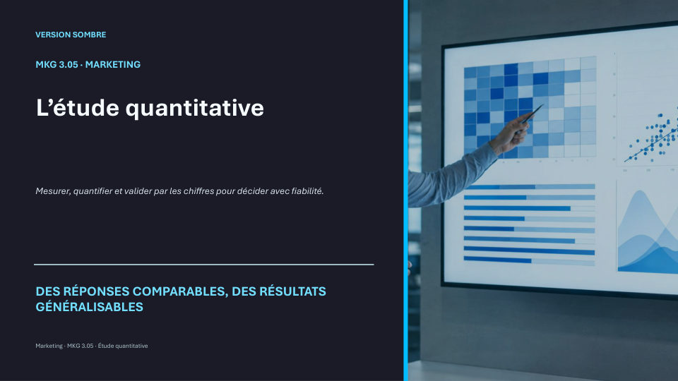 Première diapositive de la fiche MKG 3.05
