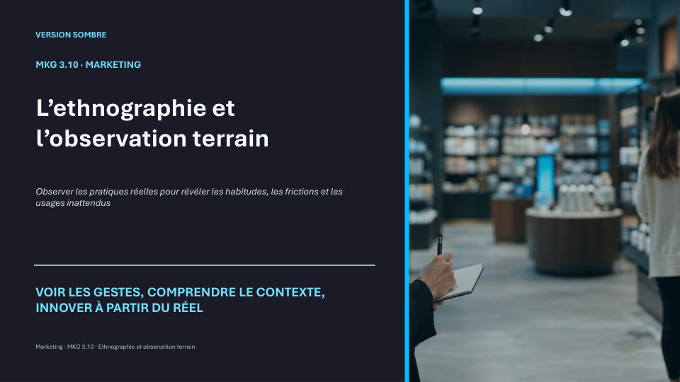 Première diapositive de la fiche MKG 3.10