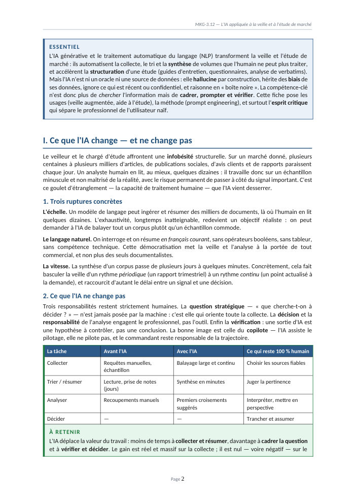 Une page du cours MKG 3.12
