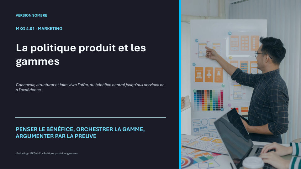 Première diapositive de la fiche MKG 4.01