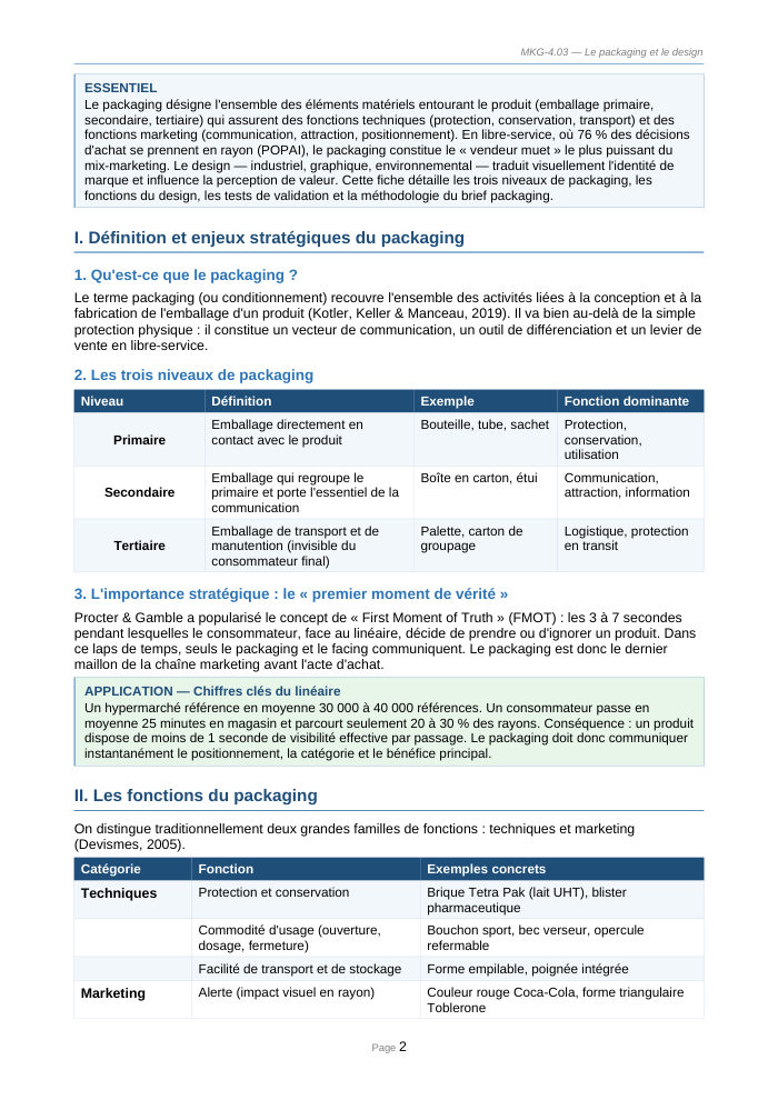 Une page du cours