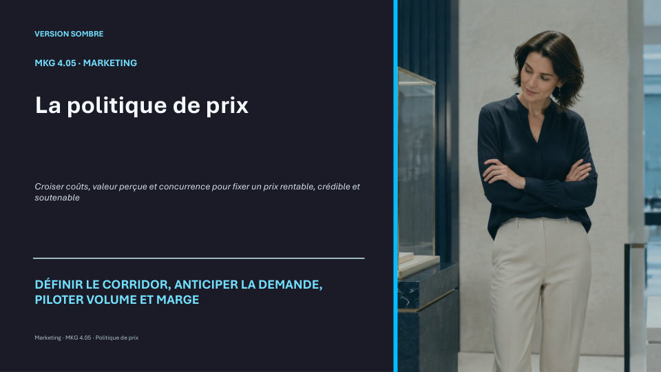 Première diapositive de la fiche MKG 4.05