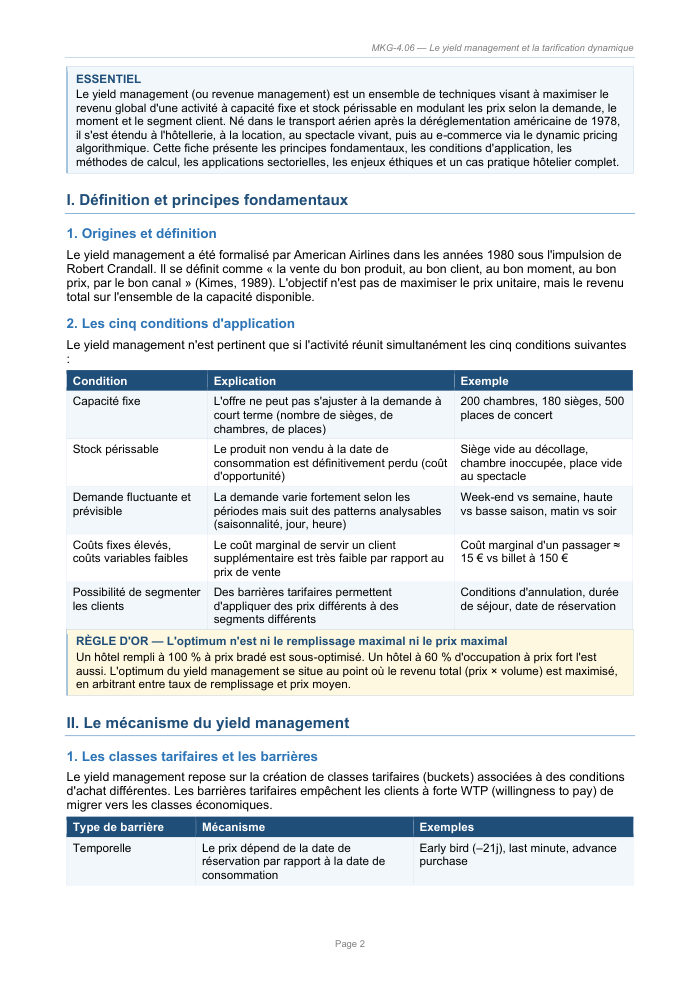 Une page du cours MKG 4.06