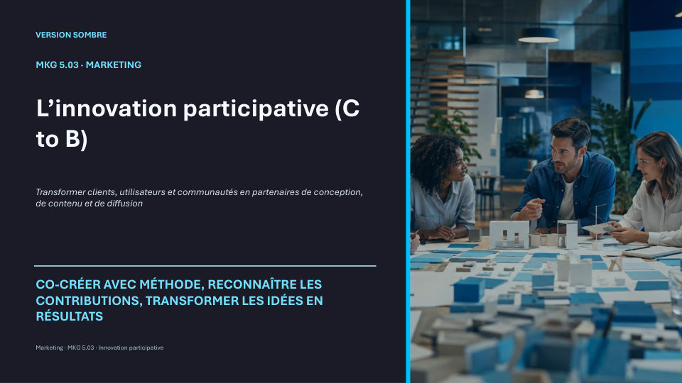 Première diapositive de la fiche MKG 5.03