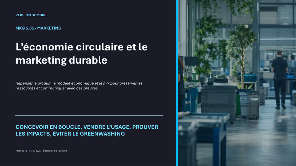 Première diapositive de la fiche MKG 5.05