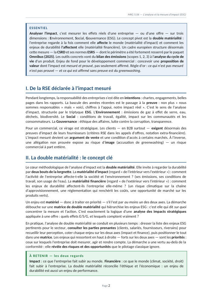 Une page du cours