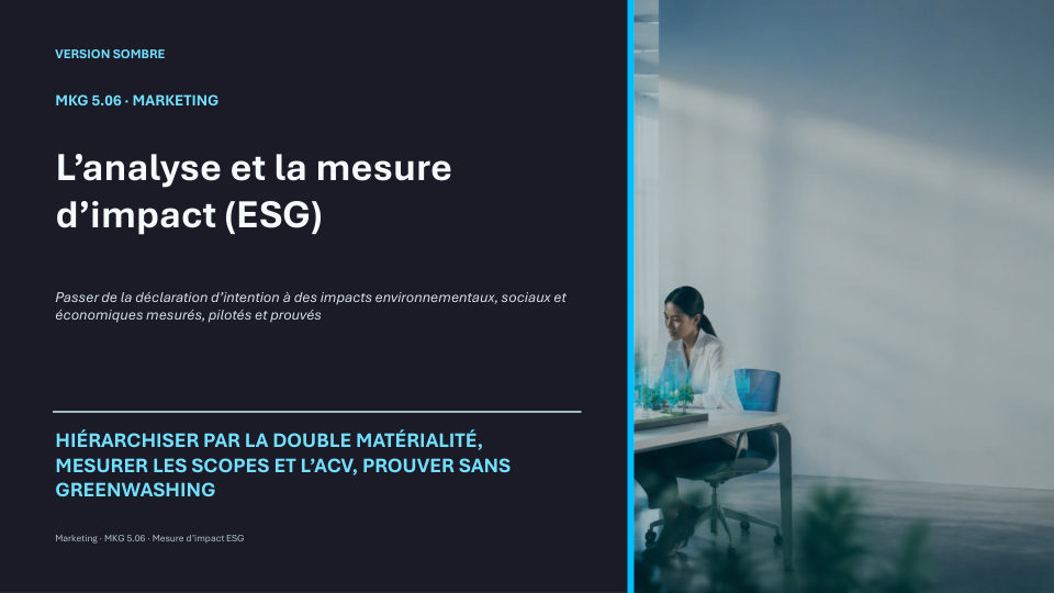 Première diapositive de la fiche MKG 5.06