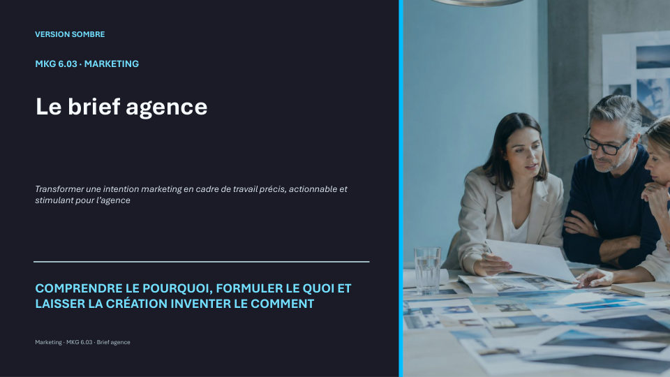 Première diapositive de la fiche MKG 6.03