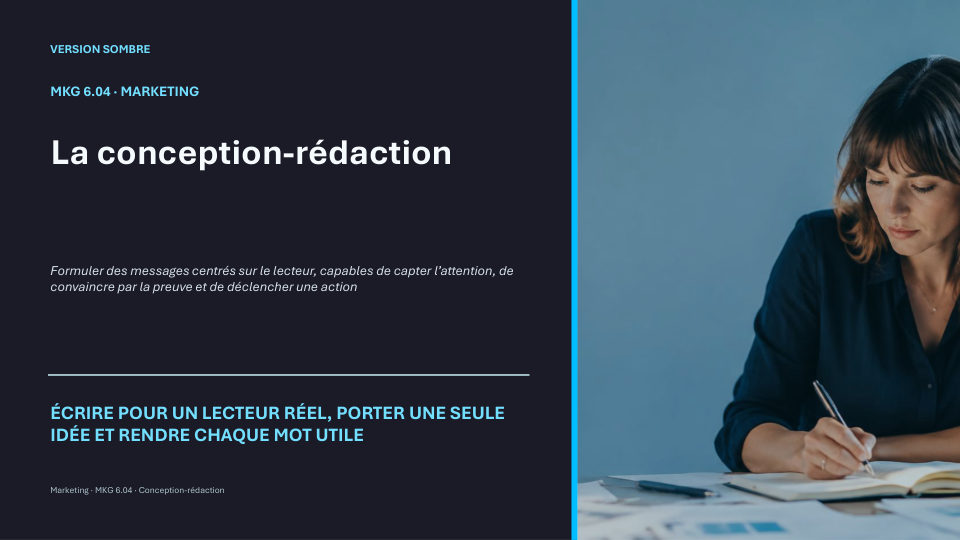 Première diapositive de la fiche MKG 6.04