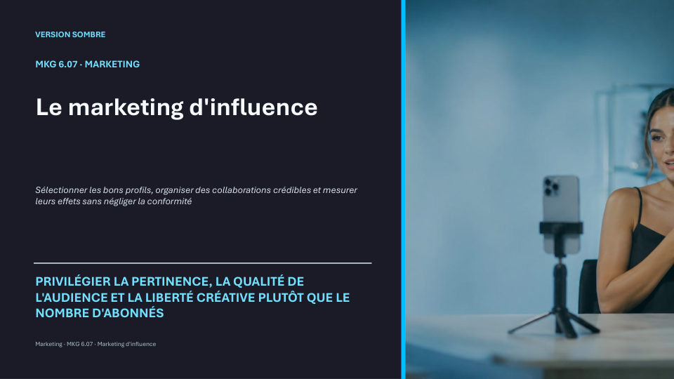 Première diapositive de la fiche MKG 6.07