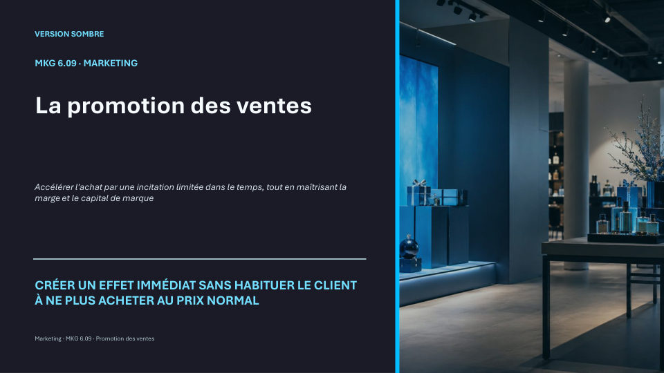Première diapositive de la fiche MKG 6.09