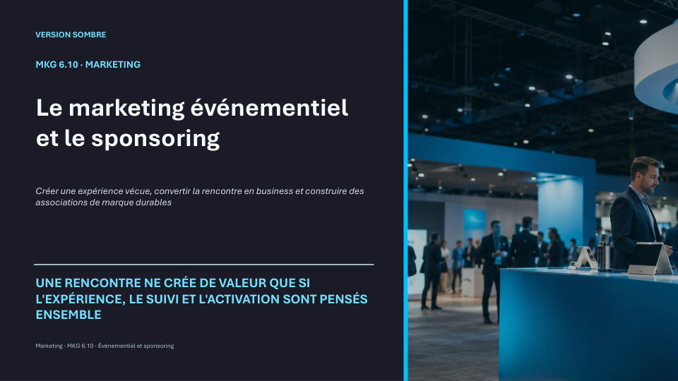 Première diapositive de la fiche MKG 6.10