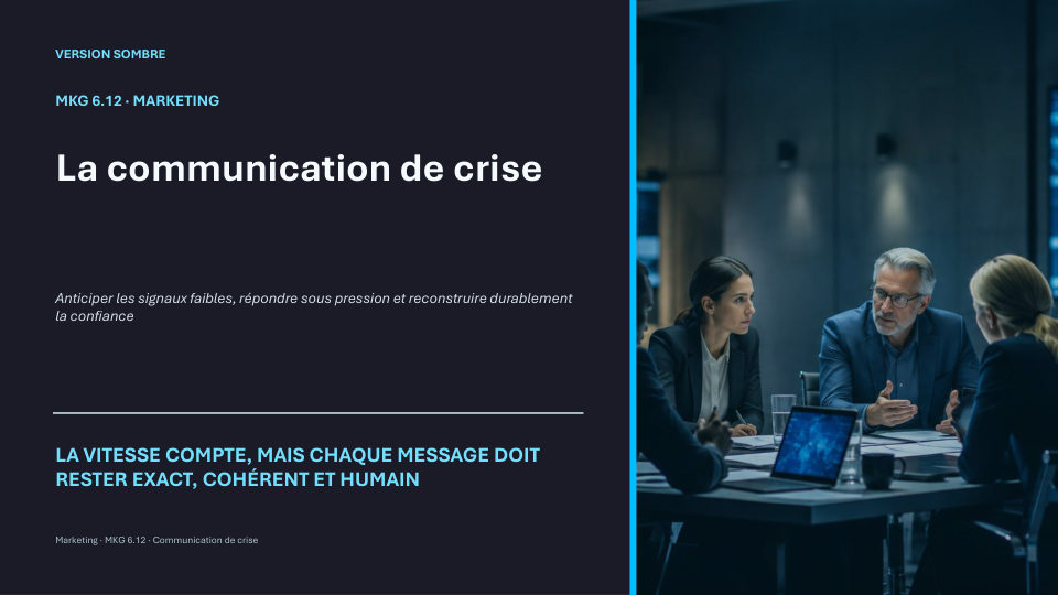 Première diapositive de la fiche MKG 6.12
