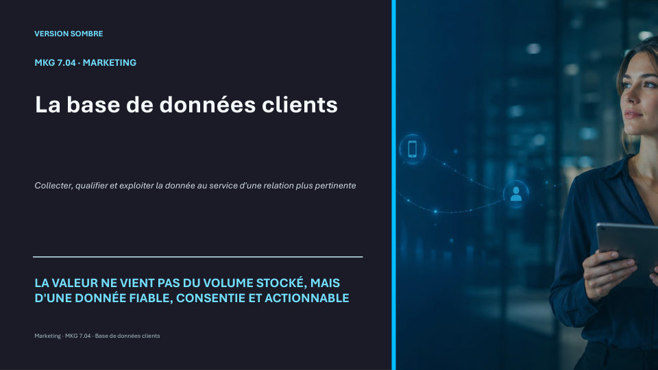 Première diapositive de la fiche MKG 7.04