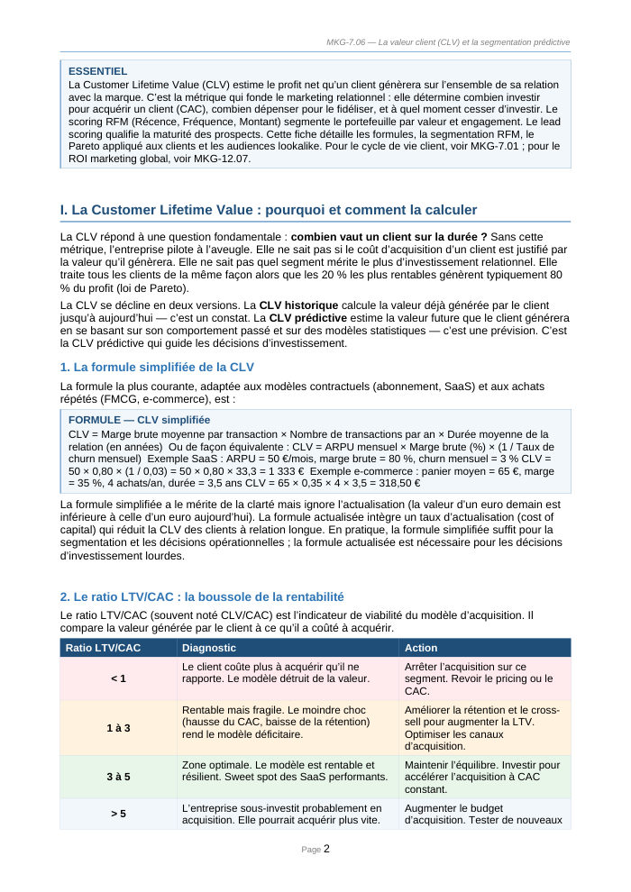 Une page du cours