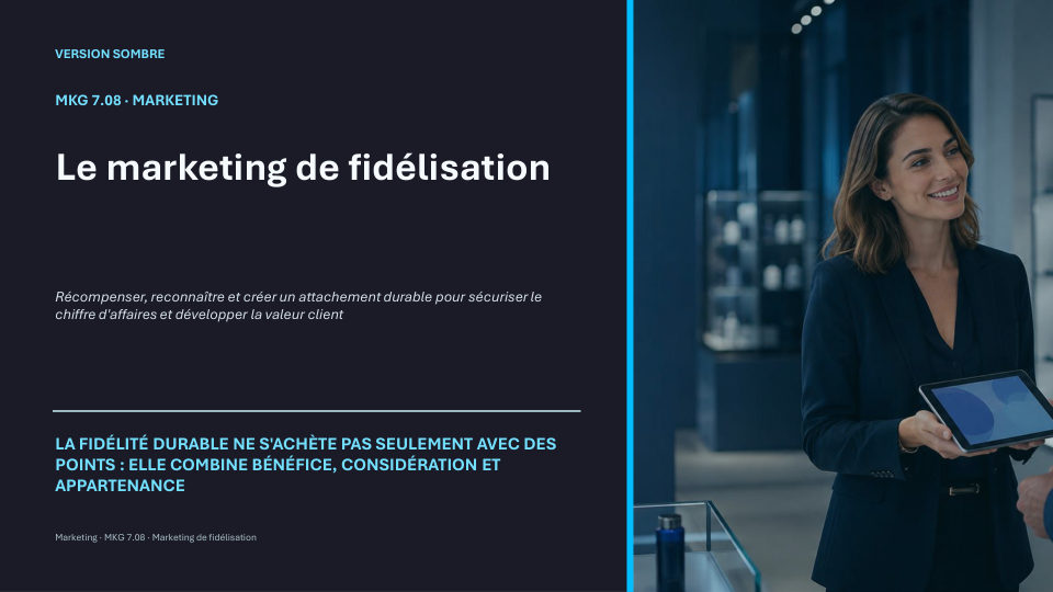 Première diapositive de la fiche MKG 7.08