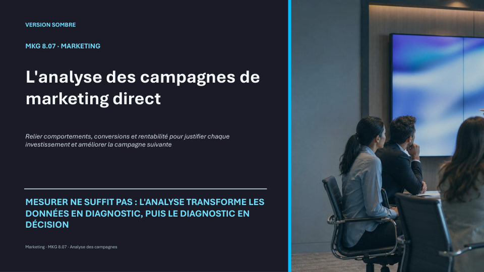 Première diapositive de la fiche MKG 8.07