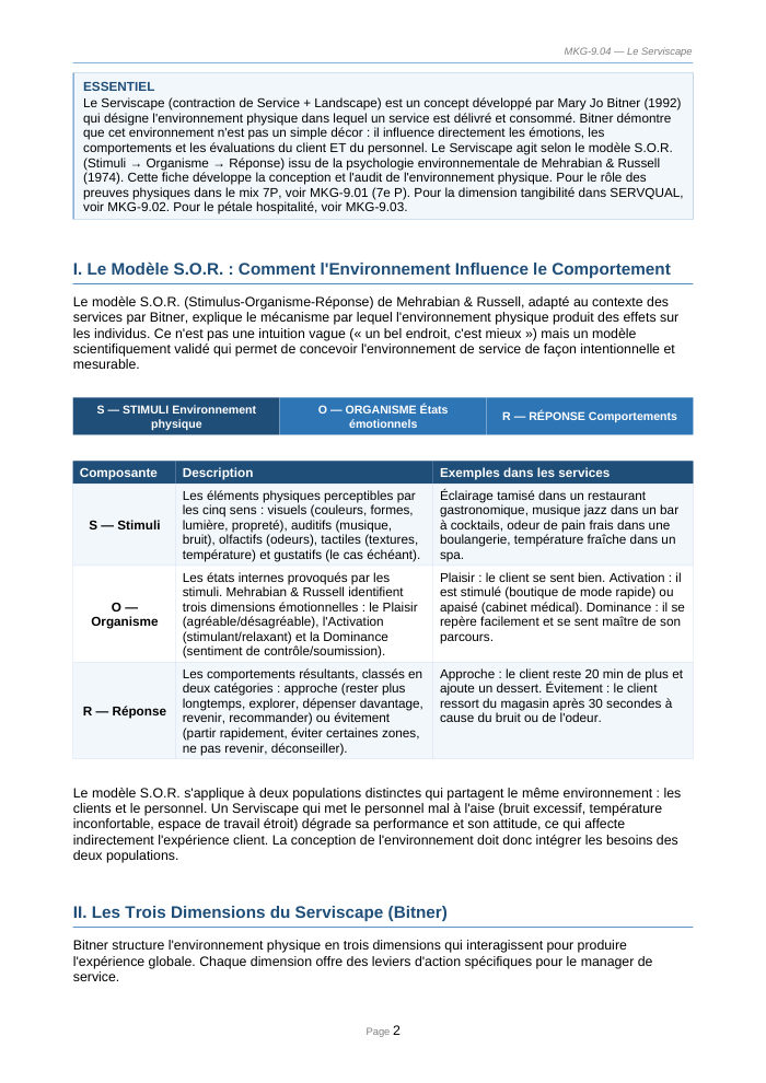 Une page du cours MKG 9.04