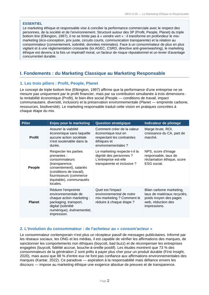 Une page du cours