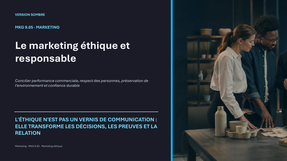 Première diapositive de la fiche MKG 9.05