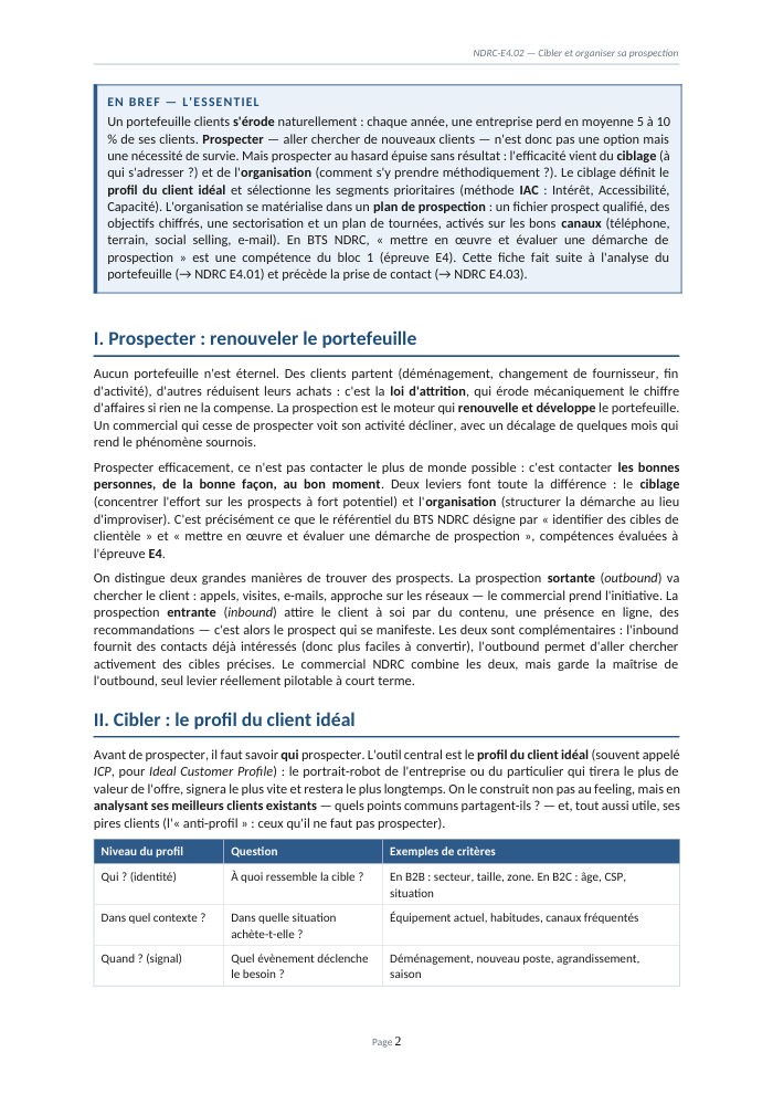 Une page du cours