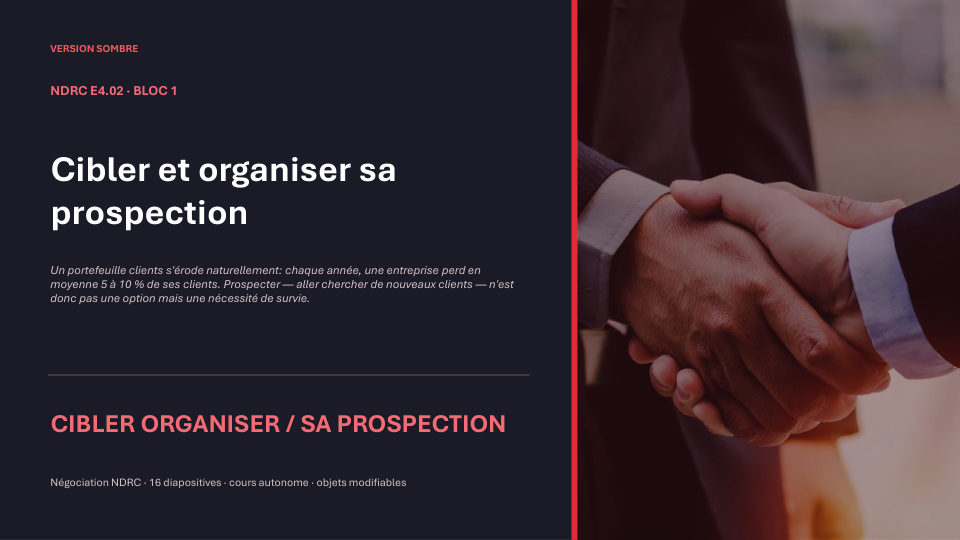 Première diapositive de la fiche NDRC E4.02
