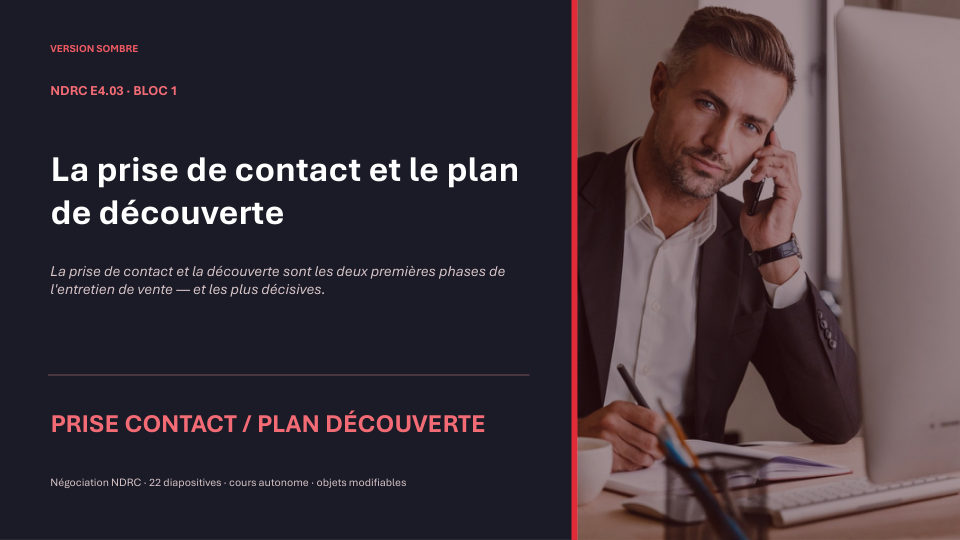 Première diapositive de la fiche NDRC E4.03