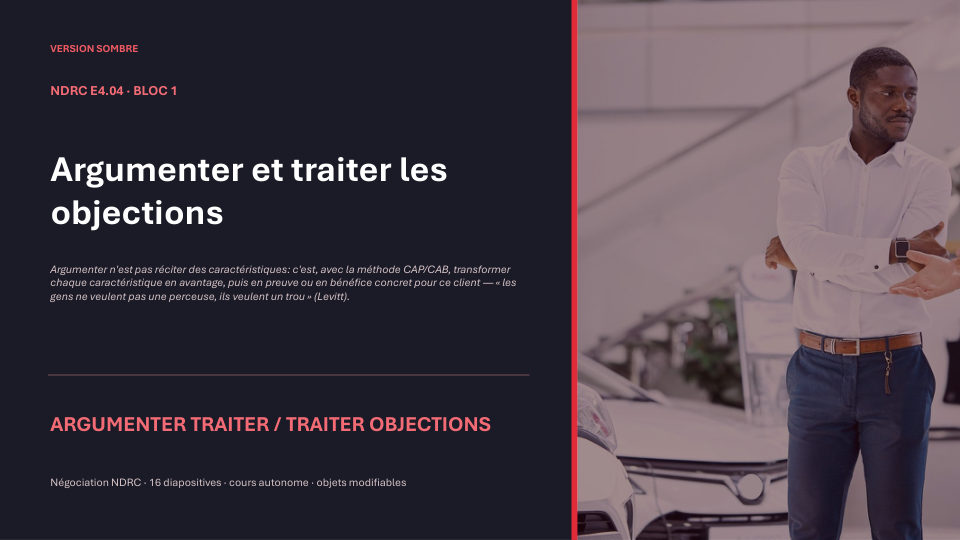 Première diapositive de la fiche NDRC E4.04