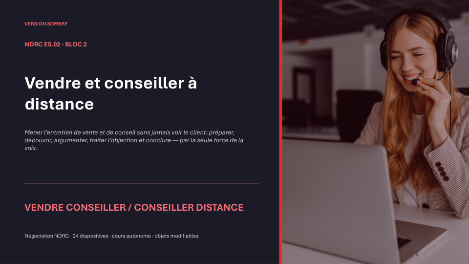 Première diapositive de la fiche NDRC E5.02