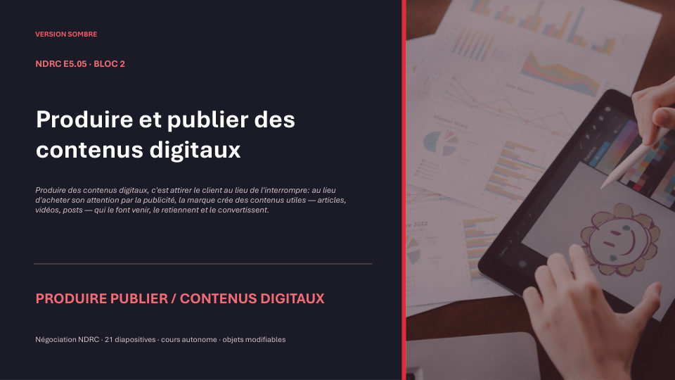 Première diapositive de la fiche NDRC E5.05