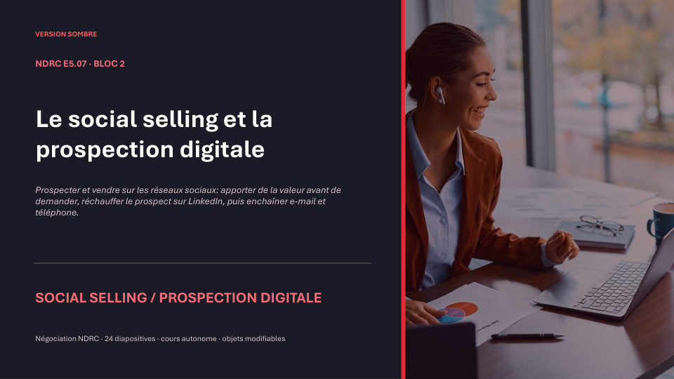 Première diapositive de la fiche NDRC E5.07