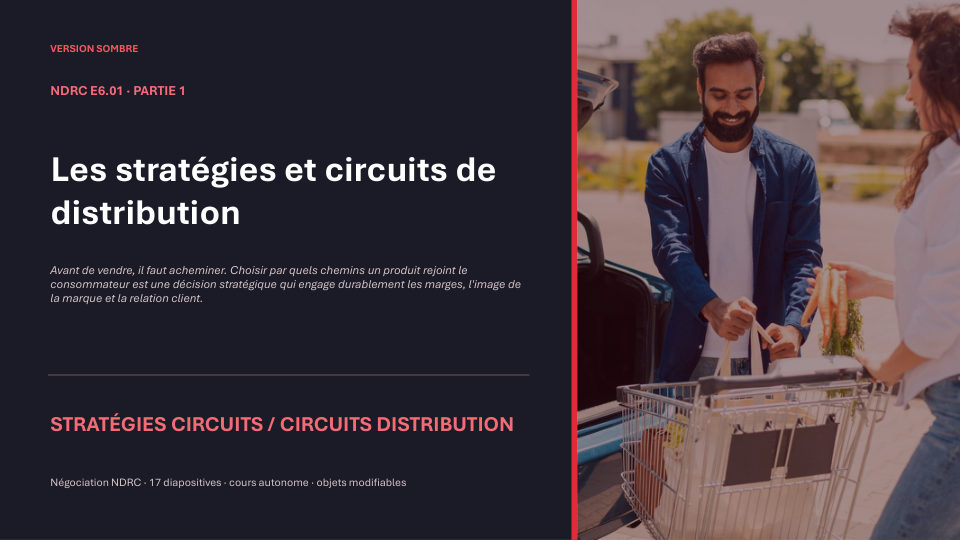 Première diapositive de la fiche NDRC E6.01