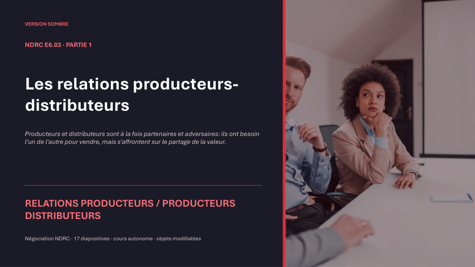 Première diapositive de la fiche NDRC E6.03
