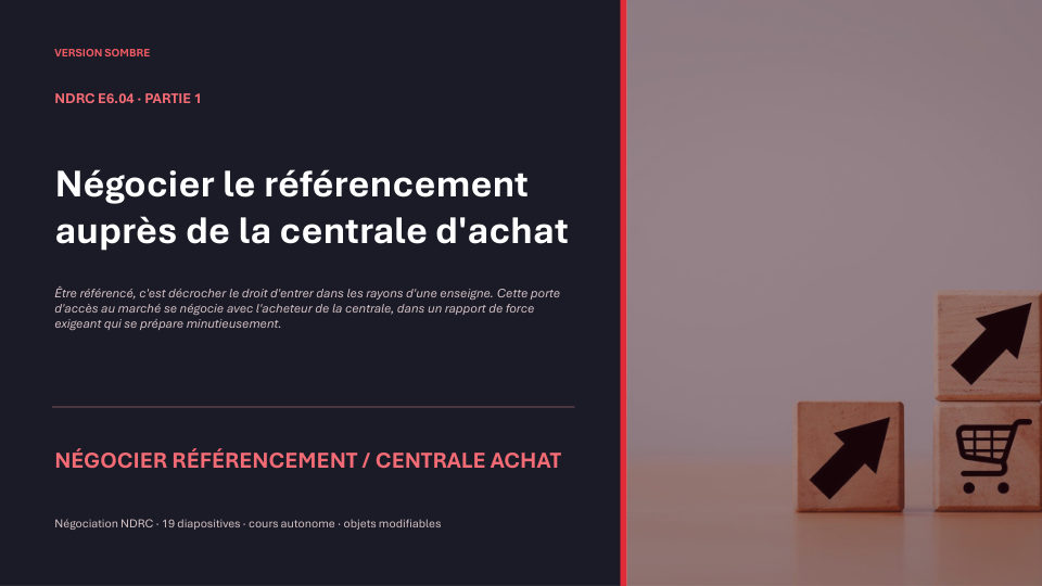 Première diapositive de la fiche NDRC E6.04