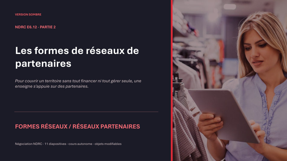 Première diapositive de la fiche NDRC E6.12, BTS NDRC