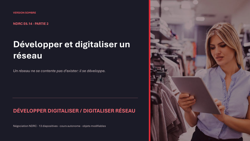 Première diapositive de la fiche NDRC E6.14
