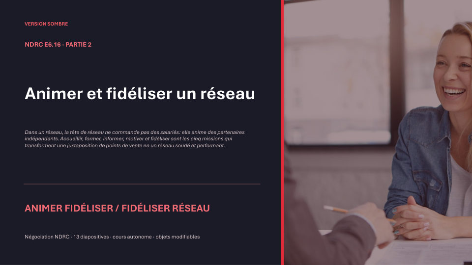 Première diapositive de la fiche NDRC E6.16