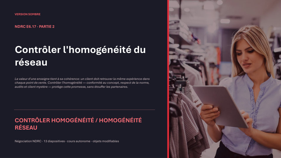 Première diapositive de la fiche NDRC E6.17