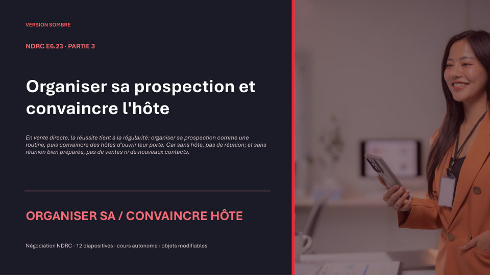 Première diapositive de la fiche NDRC E6.23
