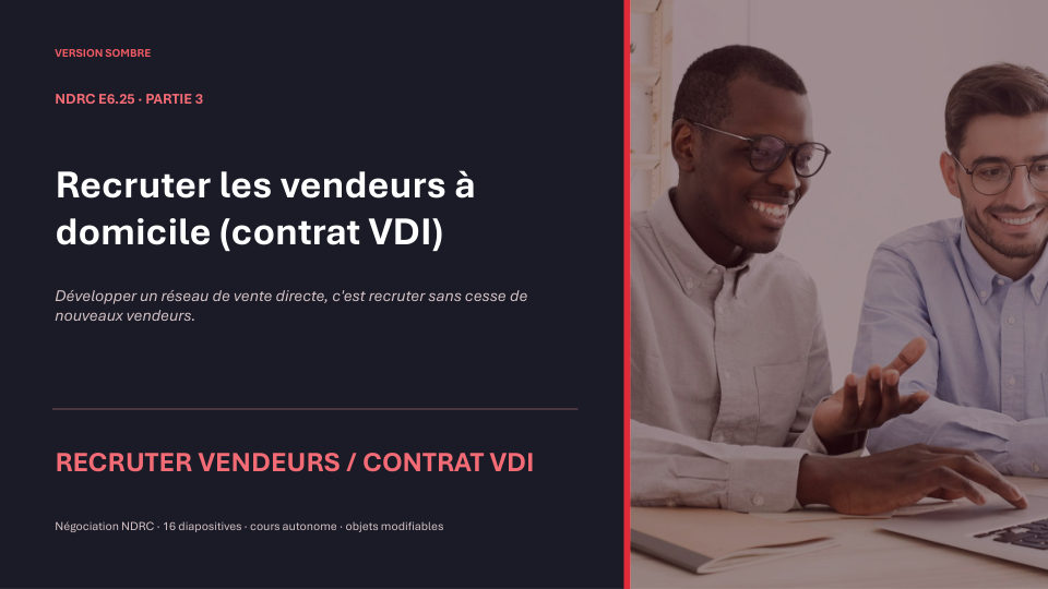 Première diapositive de la fiche NDRC E6.25