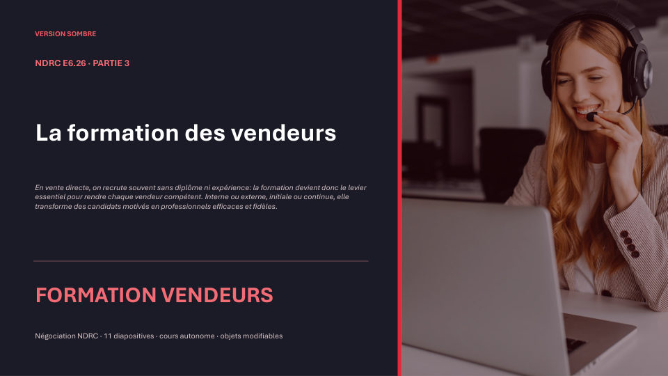 Première diapositive de la fiche NDRC E6.26