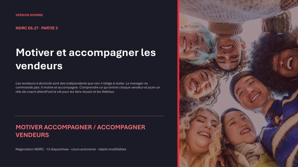 Première diapositive de la fiche NDRC E6.27