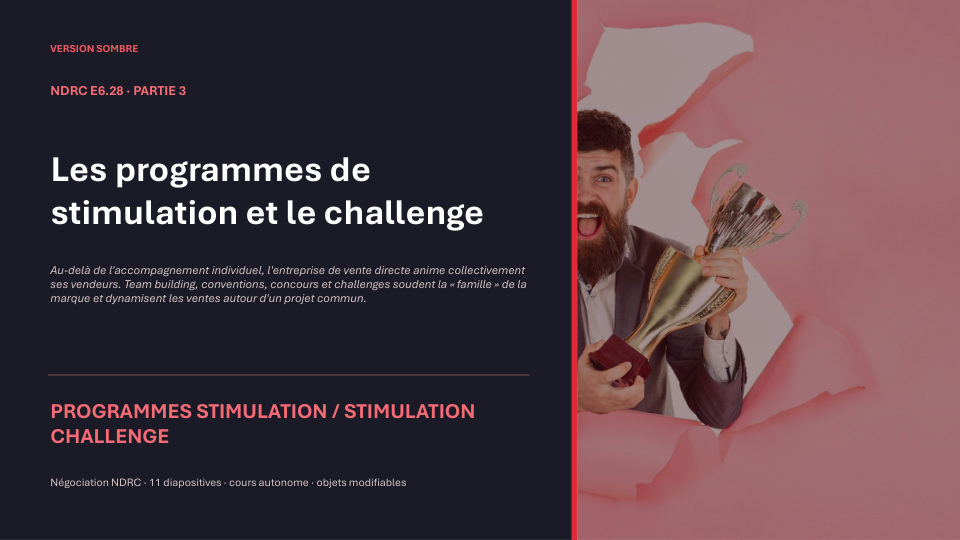 Première diapositive de la fiche NDRC E6.28