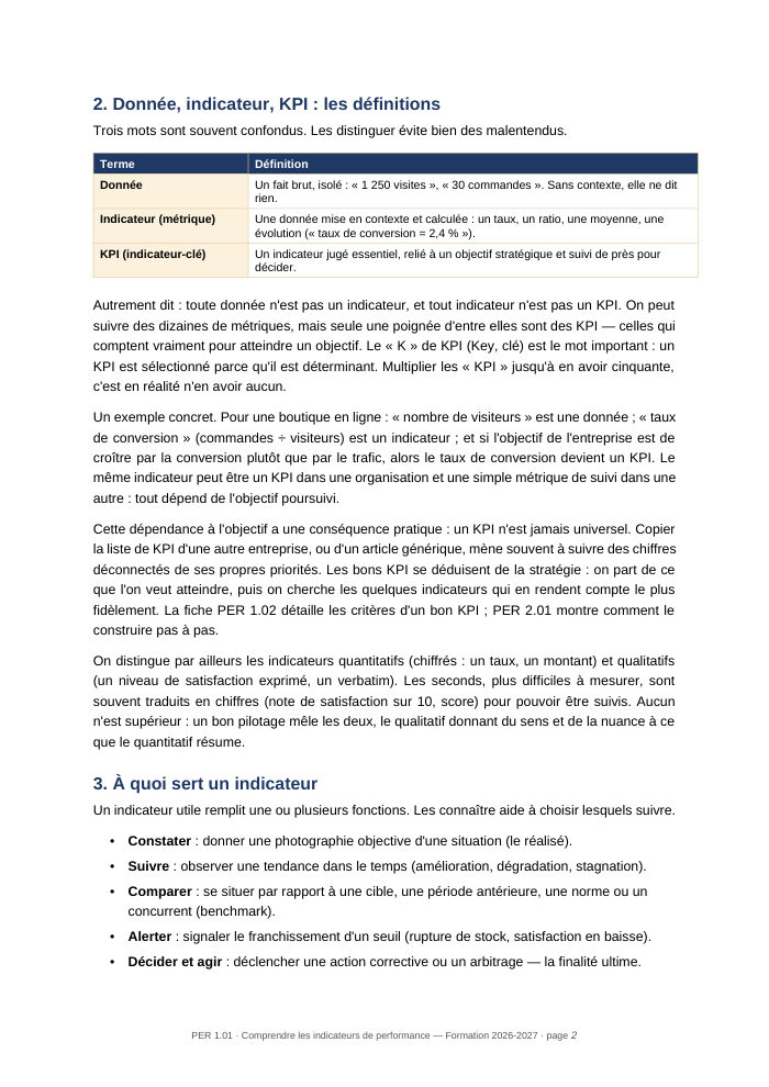 Une page du cours PER 1.01