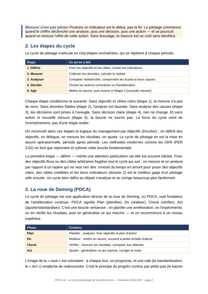 Une page du cours