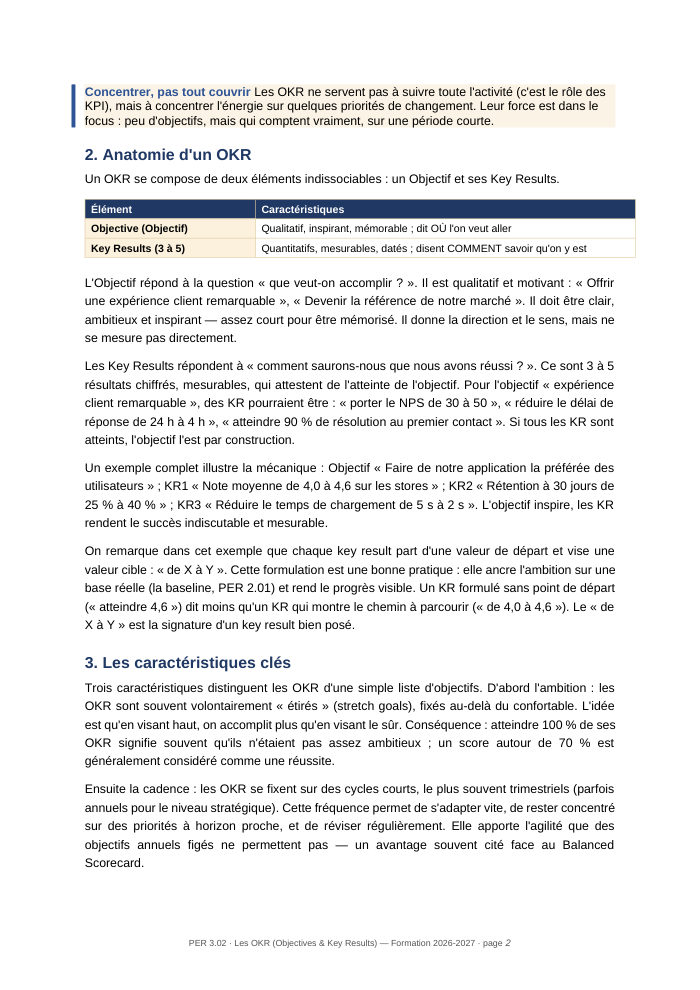 Une page du cours PER 3.02