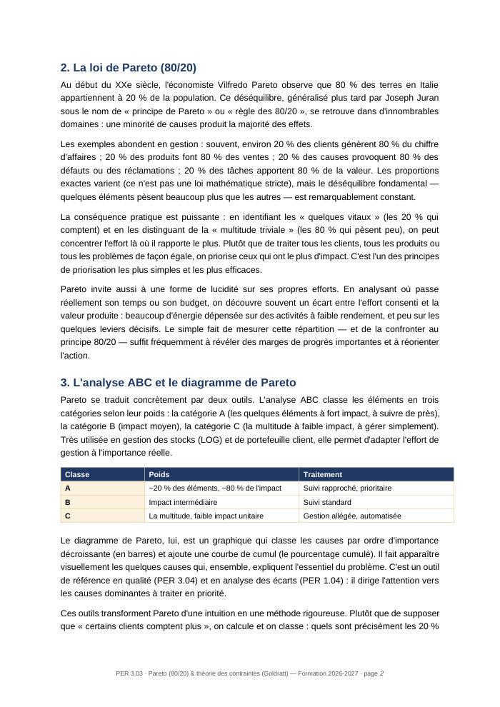 Une page du cours PER 3.03