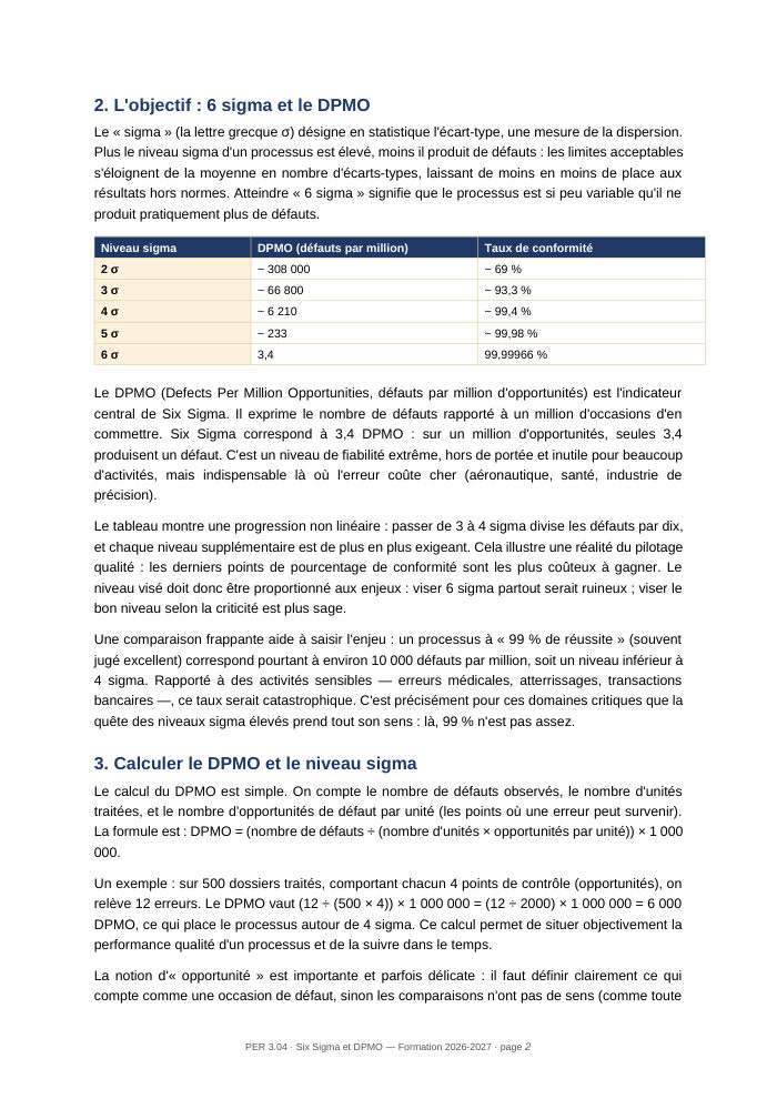 Une page du cours PER 3.04