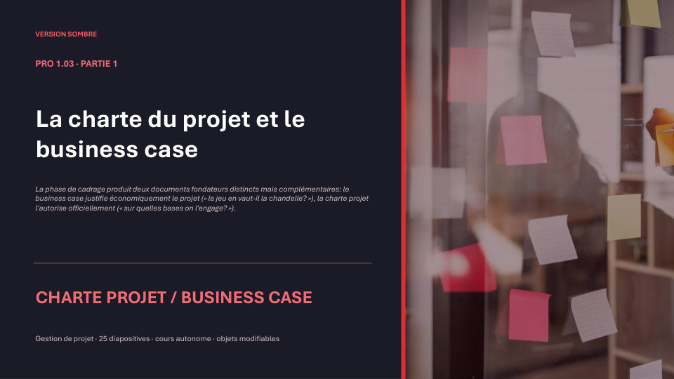 Première diapositive de la fiche PRO 1.03