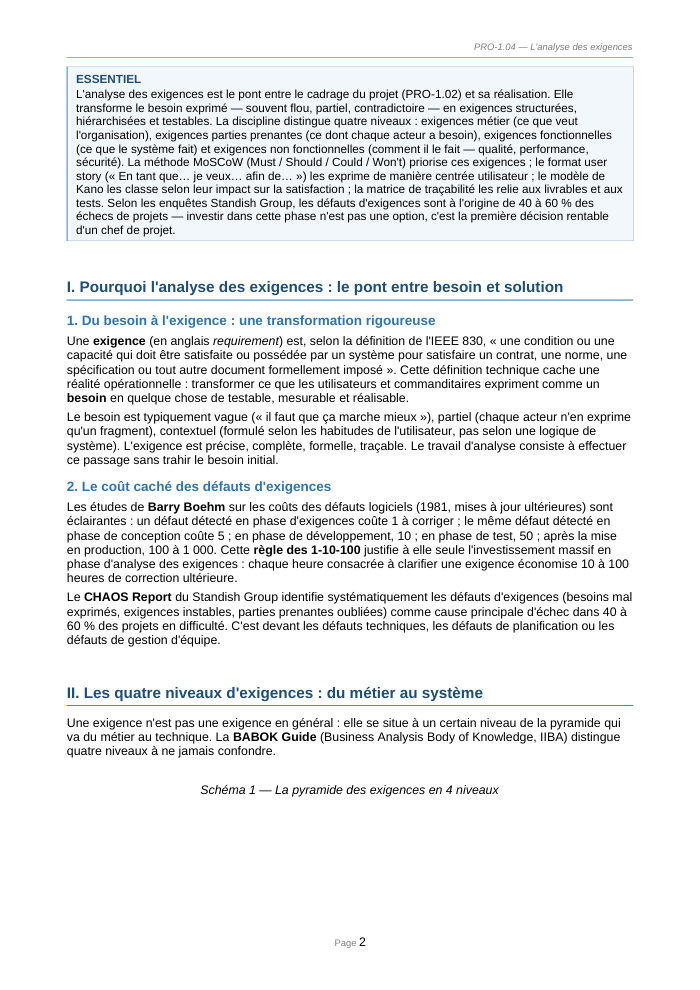 Une page du cours